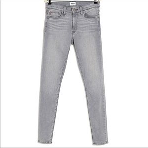 NWOT $195 HUDSON Jeans Natalie Midrise Super Skinny Ankle Flores Gray Denim 26